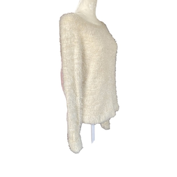 Jennifer Lopez super soft cream colored stretchy sweater gold sparkles warm - Picture 2 of 14